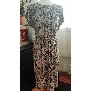Kenneth Cole Animal Print Belted Dress